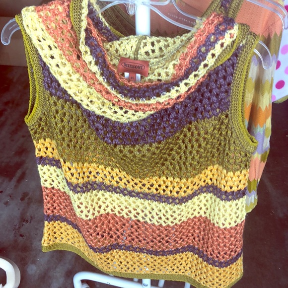 Missoni Silk Cowl Neck Sleeveless Sweater